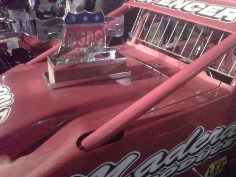 USAC/CRA 2011 series official trophy, Mike Spencer the winner